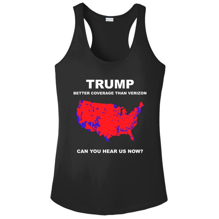 Trump Better Coverage Than Verizon Can You Hear Us Now Ladies PosiCharge Competitor Racerback Tank