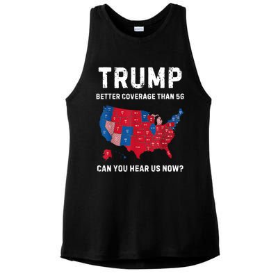 Trump Better Coverage Than 5g Can You Hear Us Now? Ladies PosiCharge Tri-Blend Wicking Tank