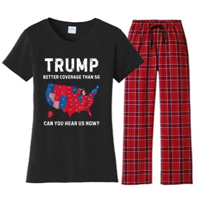 Trump Better Coverage Than 5g Can You Hear Us Now? Women's Flannel Pajama Set