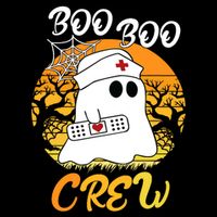 The Boo Crew Halloween Ghost The Boo Crew Nurse Drawstring Bag