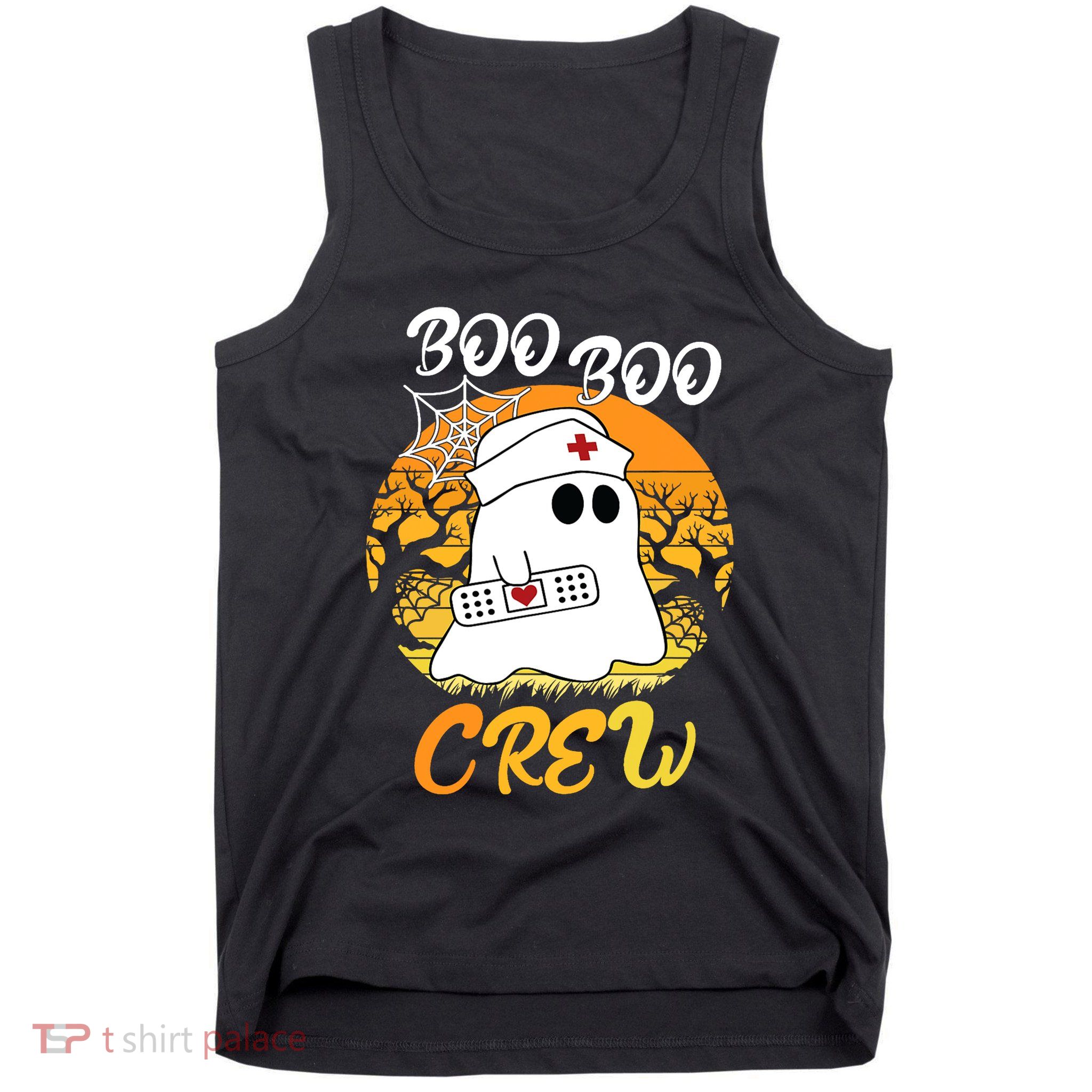 The Boo Crew Halloween Ghost The Boo Crew Nurse Tank Top