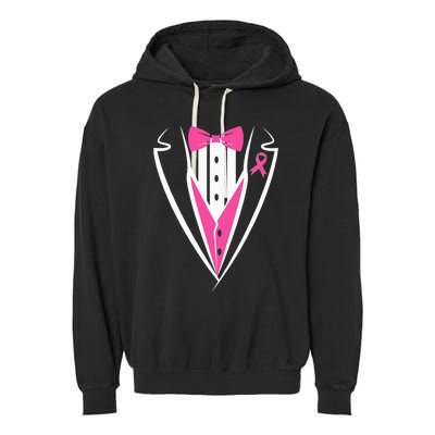 Tuxedo Breast Cancer Awareness Month  Garment-Dyed Fleece Hoodie