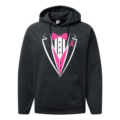 Tuxedo Breast Cancer Awareness Month  Performance Fleece Hoodie