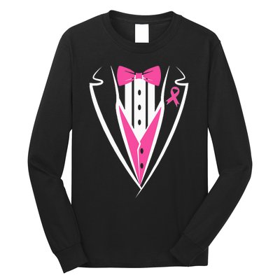 Tuxedo Breast Cancer Awareness Month  Long Sleeve Shirt