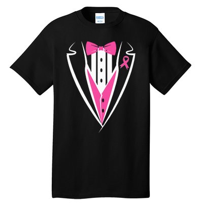 Tuxedo Breast Cancer Awareness Month  Tall T-Shirt