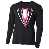 Tuxedo Breast Cancer Awareness Month  Cooling Performance Long Sleeve Crew