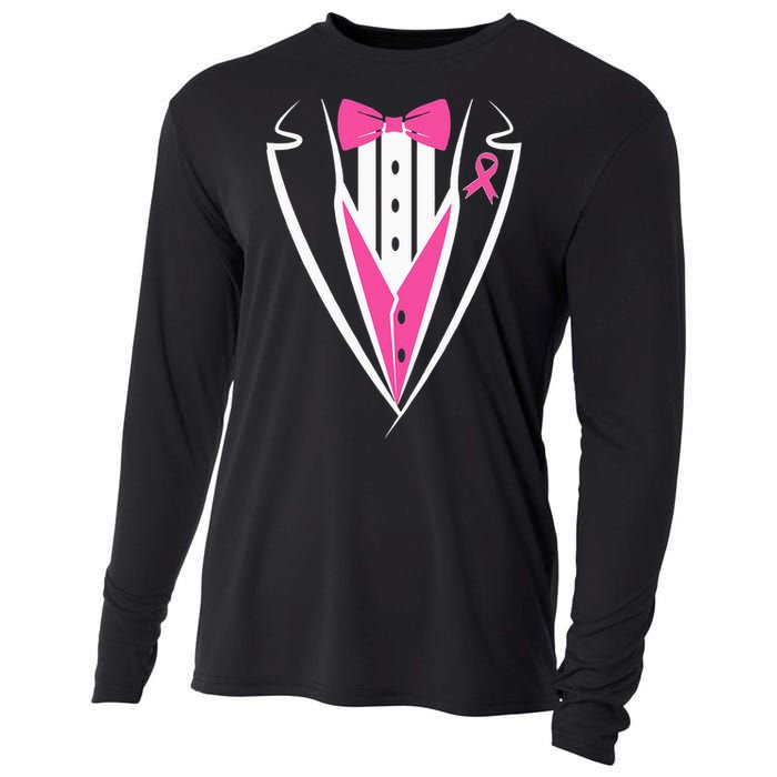 Tuxedo Breast Cancer Awareness Month  Cooling Performance Long Sleeve Crew