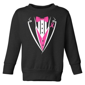 Tuxedo Breast Cancer Awareness Month  Toddler Sweatshirt