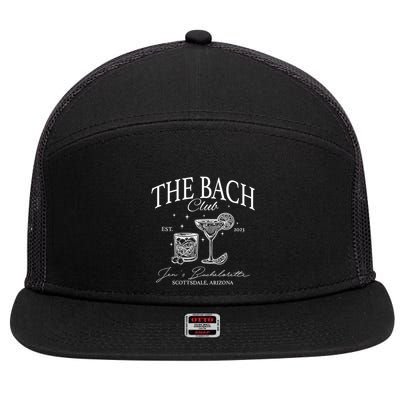 The Bach Club Custom Location Bachelorette 7 Panel Mesh Trucker Snapback Hat