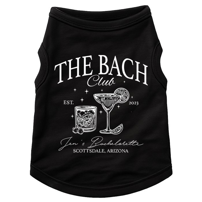 The Bach Club Custom Location Bachelorette Doggie Tank