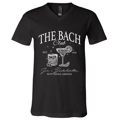 The Bach Club Custom Location Bachelorette V-Neck T-Shirt