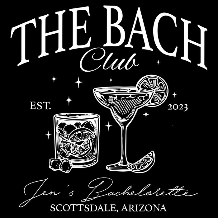 The Bach Club Custom Location Bachelorette Backpack