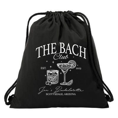 The Bach Club Custom Location Bachelorette Drawstring Bag