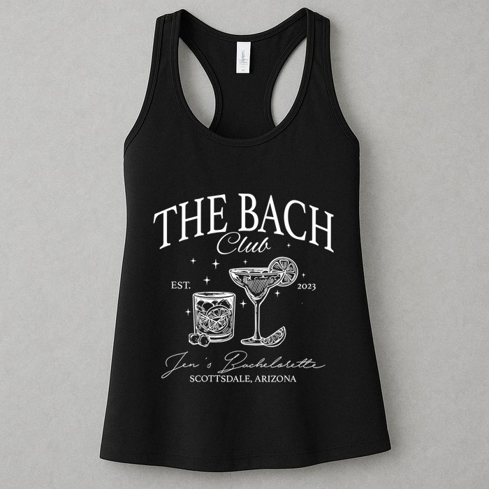 The Bach Club Custom Location Bachelorette Womens Tank Top