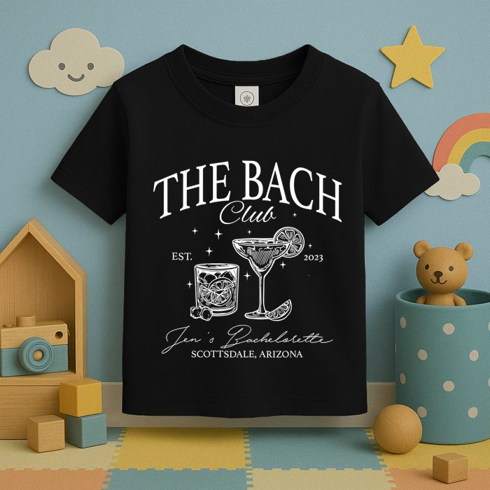 The Bach Club Custom Location Bachelorette Toddler T-Shirt