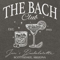 The Bach Club Custom Location Bachelorette Cotton Canvas Backpack
