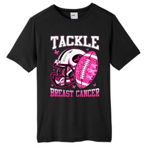 Tackle Breast Cancer Awareness Pink Ribbon Football Tall Fusion ChromaSoft Performance T-Shirt