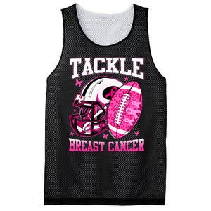 Tackle Breast Cancer Awareness Pink Ribbon Football Mesh Reversible Basketball Jersey Tank