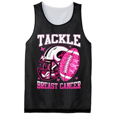 Tackle Breast Cancer Awareness Pink Ribbon Football Mesh Reversible Basketball Jersey Tank