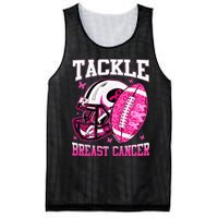 Tackle Breast Cancer Awareness Pink Ribbon Football Mesh Reversible Basketball Jersey Tank