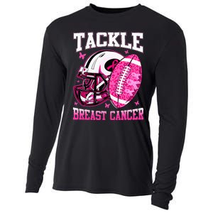 Tackle Breast Cancer Awareness Pink Ribbon Football Cooling Performance Long Sleeve Crew