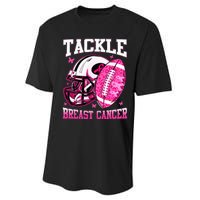 Tackle Breast Cancer Awareness Pink Ribbon Football Performance Sprint T-Shirt