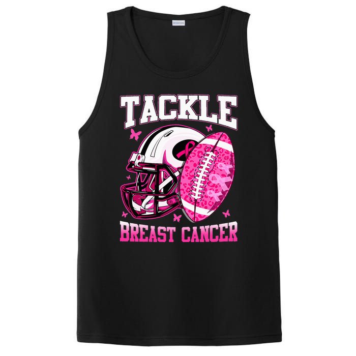 Tackle Breast Cancer Awareness Pink Ribbon Football PosiCharge Competitor Tank