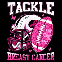 Tackle Breast Cancer Awareness Pink Ribbon Football Visor