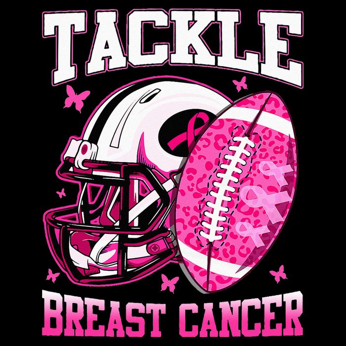 Tackle Breast Cancer Awareness Pink Ribbon Football Visor