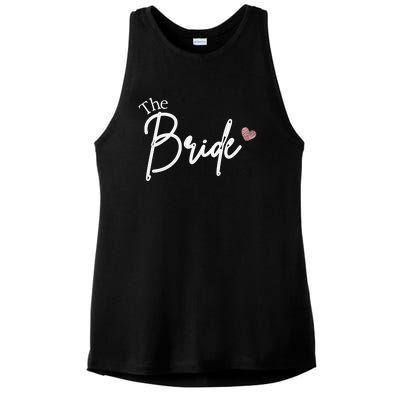 The Bride Cute Wedding Gift Ladies PosiCharge Tri-Blend Wicking Tank