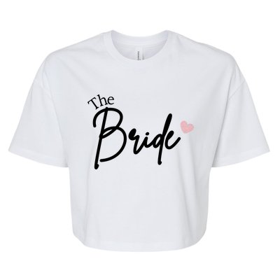 The Bride Cute Wedding Gift Bella+Canvas Jersey Crop Tee