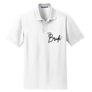 The Bride Cute Wedding Gift Dry Zone Grid Polo