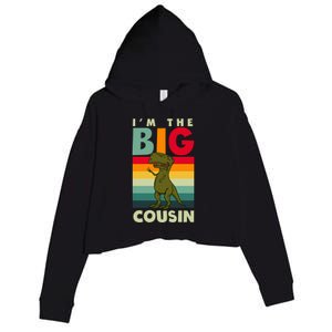 The Big Cousin Dinosaur Design Cousin Crew Gift Crop Fleece Hoodie