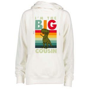 The Big Cousin Dinosaur Design Cousin Crew Gift Womens Funnel Neck Pullover Hood