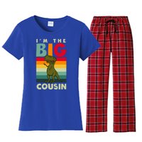 The Big Cousin Dinosaur Design Cousin Crew Gift Women's Flannel Pajama Set