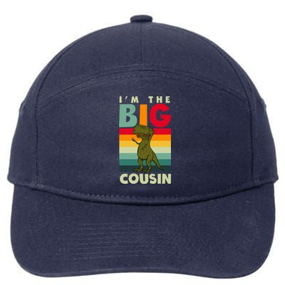 The Big Cousin Dinosaur Design Cousin Crew Gift 7-Panel Snapback Hat