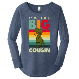 The Big Cousin Dinosaur Design Cousin Crew Gift Women's Perfect Tri Tunic Long Sleeve Shirt