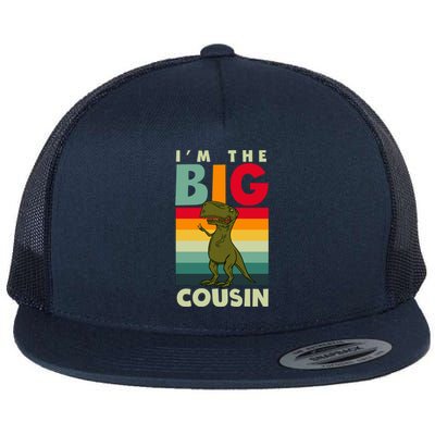 The Big Cousin Dinosaur Design Cousin Crew Gift Flat Bill Trucker Hat