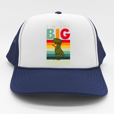 The Big Cousin Dinosaur Design Cousin Crew Gift Trucker Hat