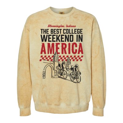 The Best College Weekend In America Bloomington Racing Club Colorblast Crewneck Sweatshirt