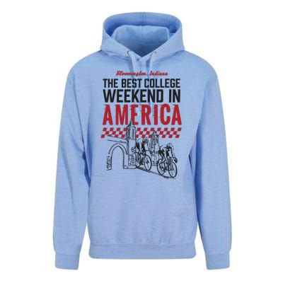 The Best College Weekend In America Bloomington Racing Club Unisex Surf Hoodie