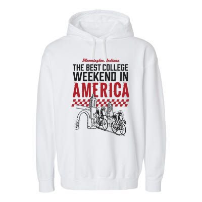 The Best College Weekend In America Bloomington Racing Club Garment-Dyed Fleece Hoodie