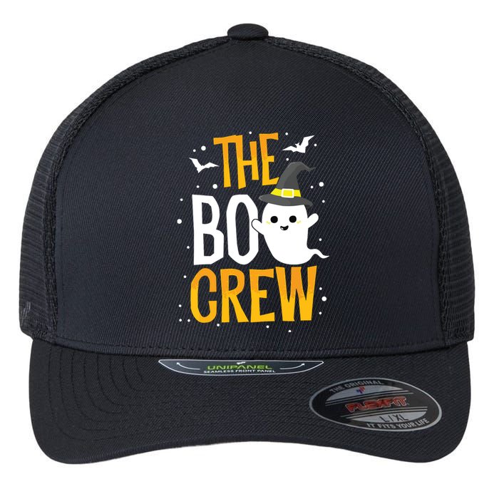 The Boo Crew Halloween Ghost Trick Treat Outfit Squad Team Flexfit Unipanel Trucker Cap