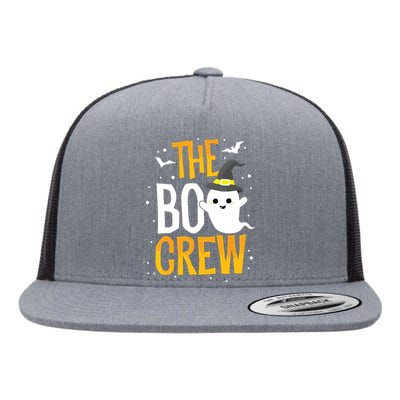 The Boo Crew Halloween Ghost Trick Treat Outfit Squad Team Flat Bill Trucker Hat