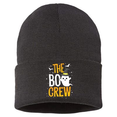 The Boo Crew Halloween Ghost Trick Treat Outfit Squad Team Sustainable Knit Beanie