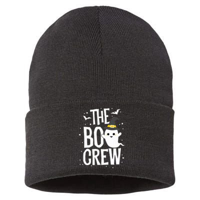 The Boo Crew Halloween Ghost Trick Treat Outfit Squad Team Sustainable Knit Beanie