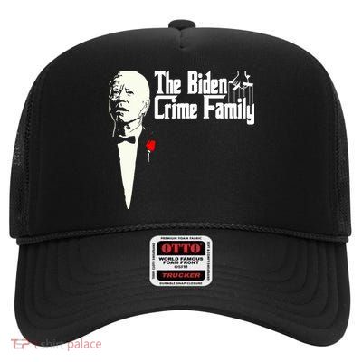 The Biden Chinese Crime Family Puppet Humor Anti Against High Crown Mesh Back Trucker Hat
