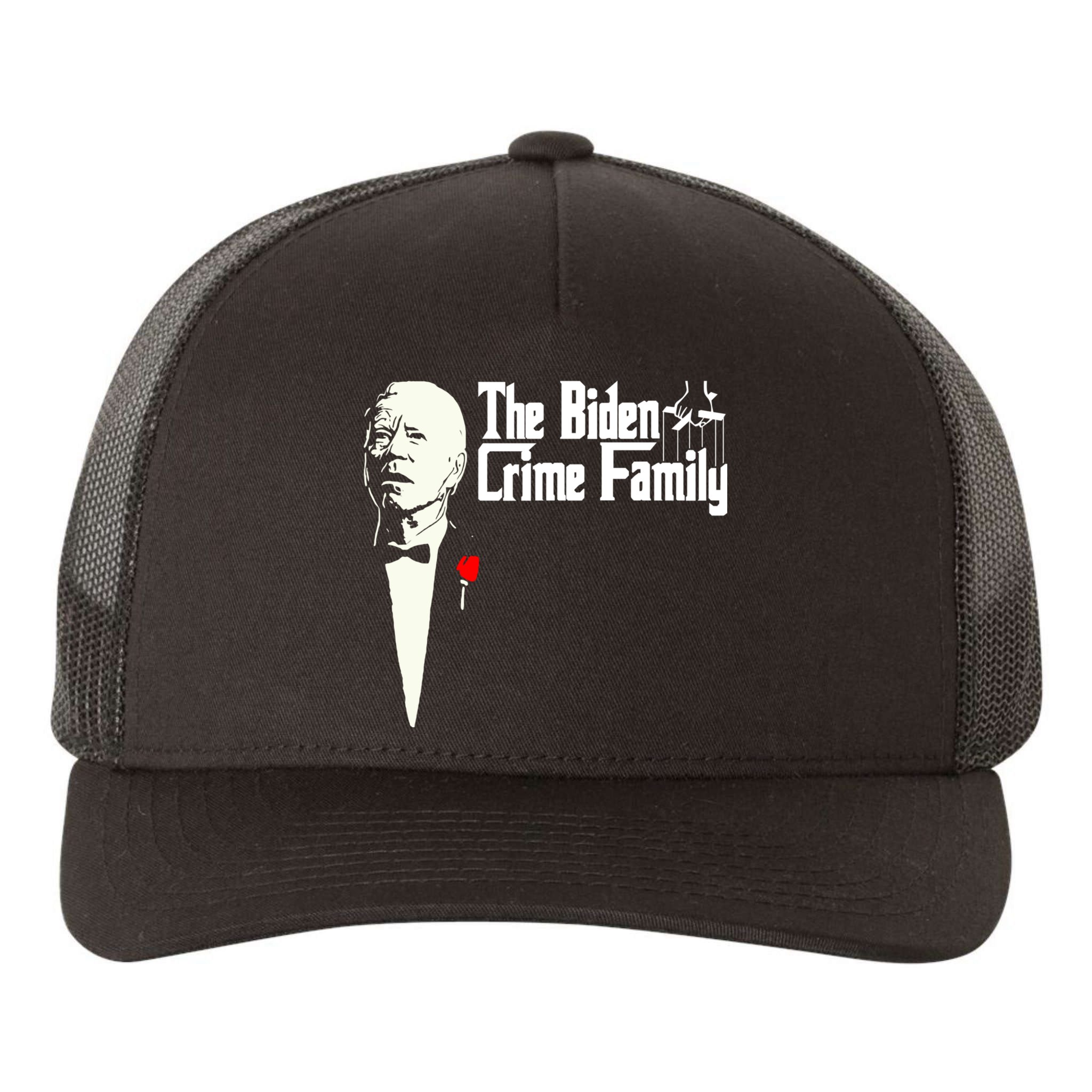 The Biden Chinese Crime Family Puppet Humor Anti Against Yupoong Adult 5-Panel Trucker Hat