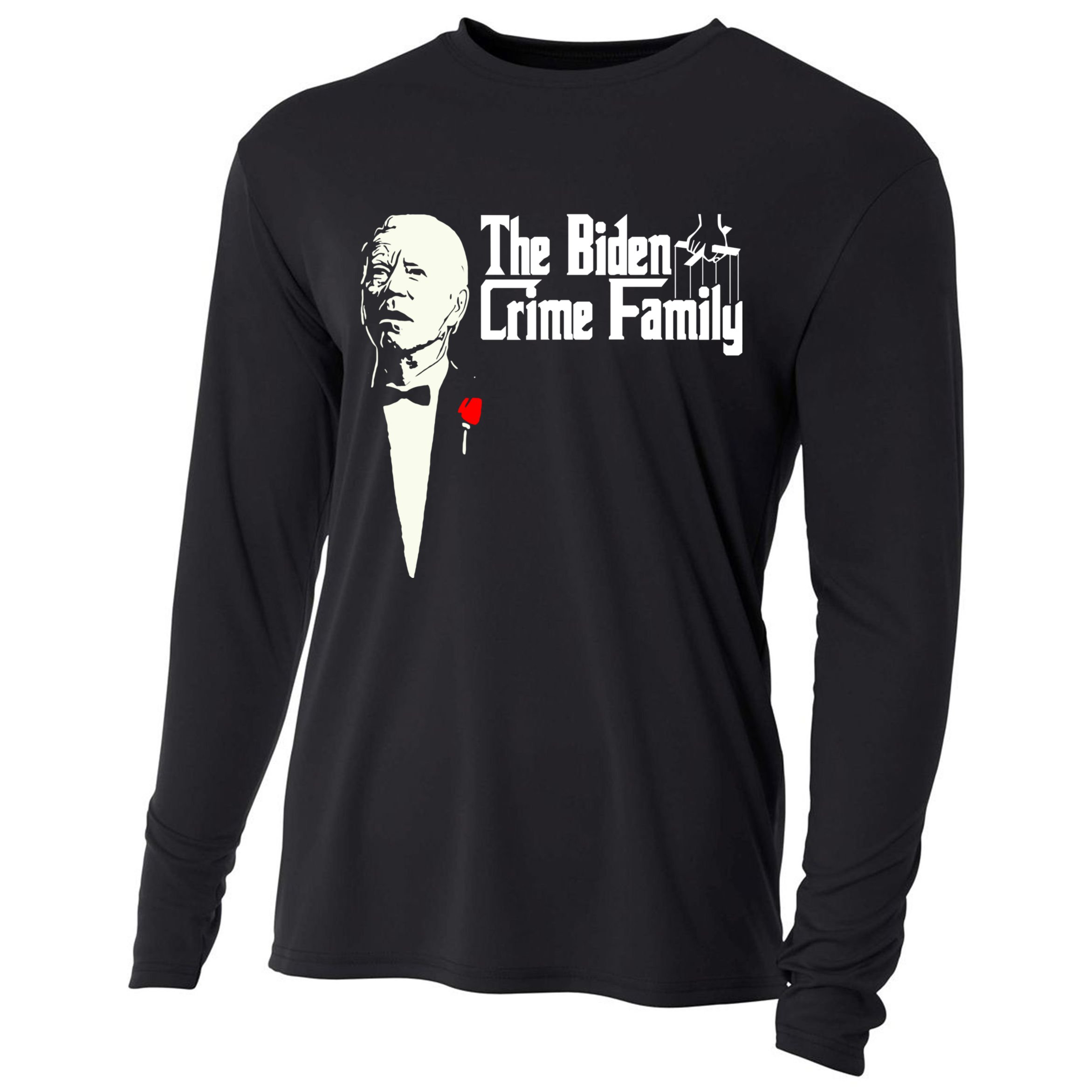 The Biden Chinese Crime Family Puppet Humor Anti Against Cooling Performance Long Sleeve Crew