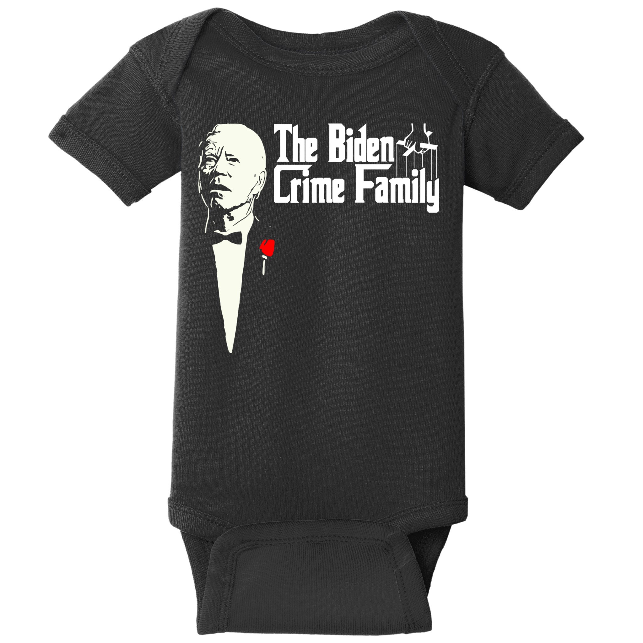 The Biden Chinese Crime Family Puppet Humor Anti Against Baby Bodysuit